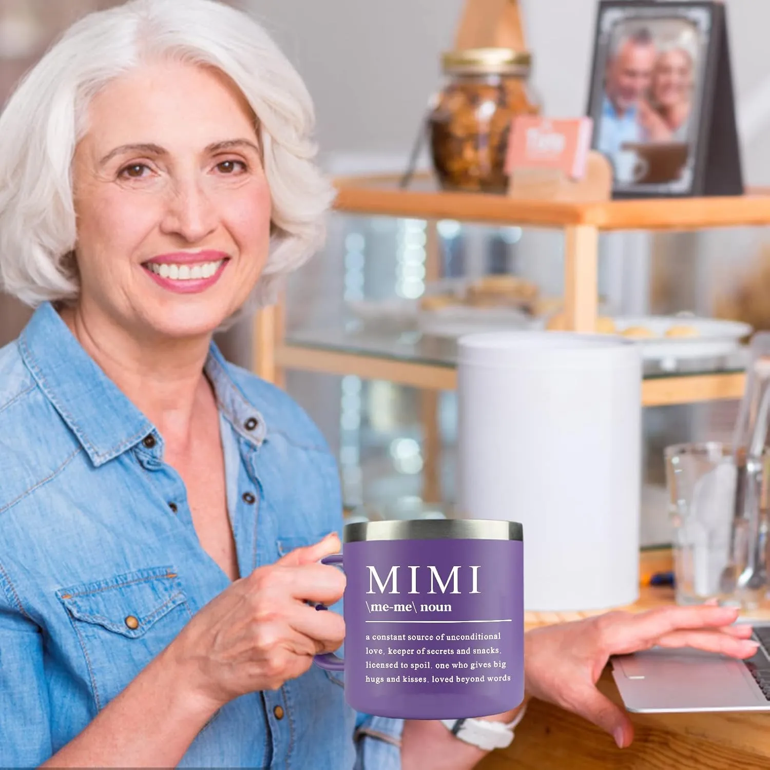 WECACYD Mimi Gifts - 14Oz Mimi Coffee Mug - Mother Day Gift -Mimi's Birthday Gifts - Gift for Mimi's from Granddaughter, Grandson, Grandkids for Birthday, Mothers Day, Christmas