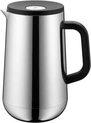 WMF Impulse Stainless Steel Vacuum Flask Tea Coffee 1.0 litres Height 23.4 cm Glass Insert Automatic Closure 24 Hour Cold and Warm Gift Box