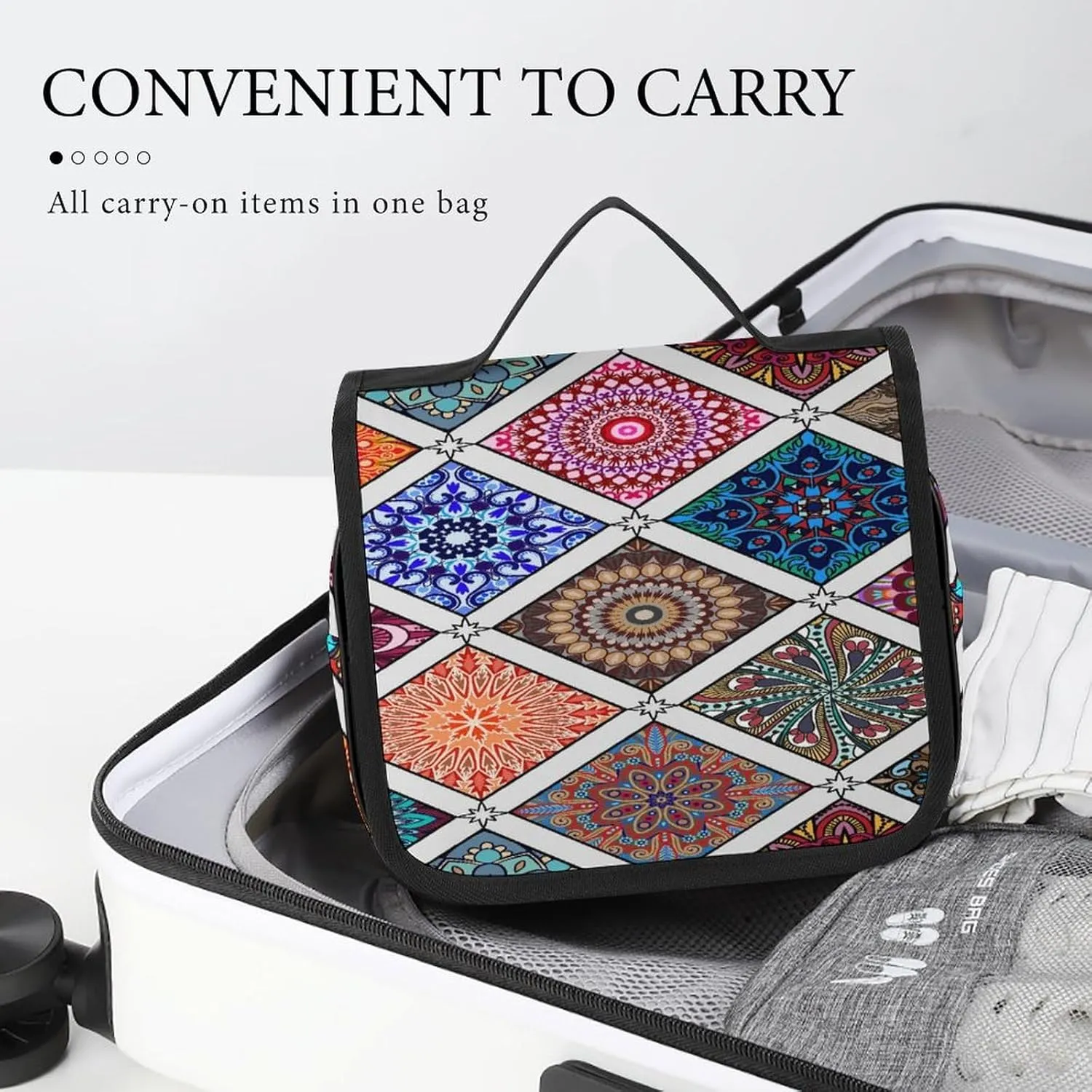 Women Hanging Toiletry Wash bag, Travel Cosmetic Storage Case Organizer