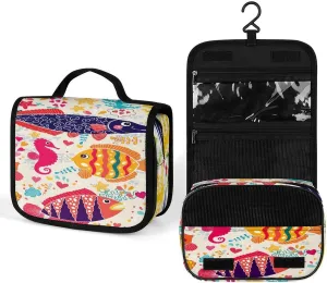 Women Hanging Toiletry Wash bag, Travel Cosmetic Storage Case Organizer