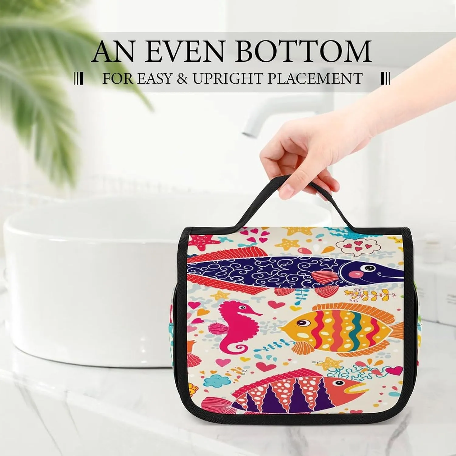 Women Hanging Toiletry Wash bag, Travel Cosmetic Storage Case Organizer