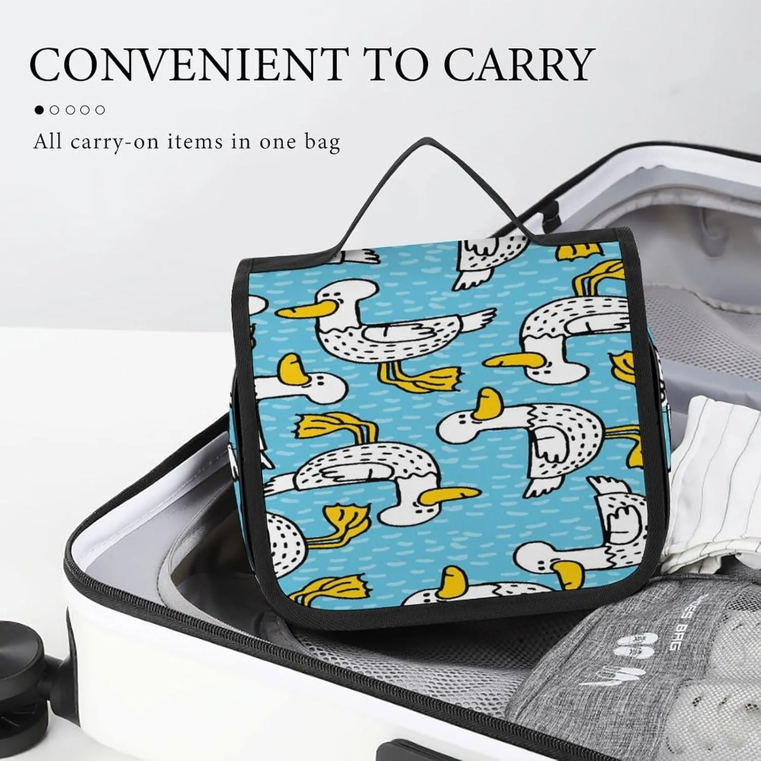 Women Hanging Toiletry Wash bag, Travel Cosmetic Storage Case Organizer