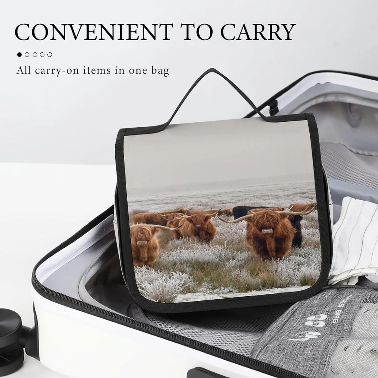 Women Hanging Toiletry Wash bag, Travel Cosmetic Storage Case Organizer