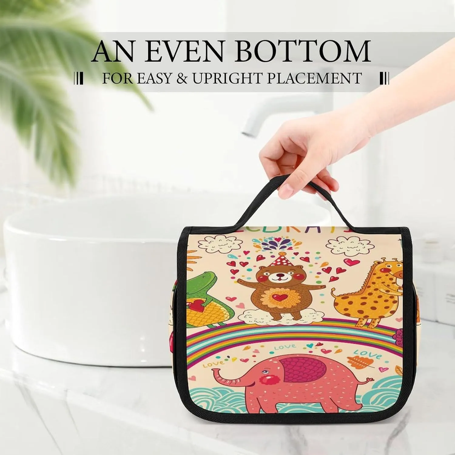 Women Hanging Toiletry Wash bag, Travel Cosmetic Storage Case Organizer