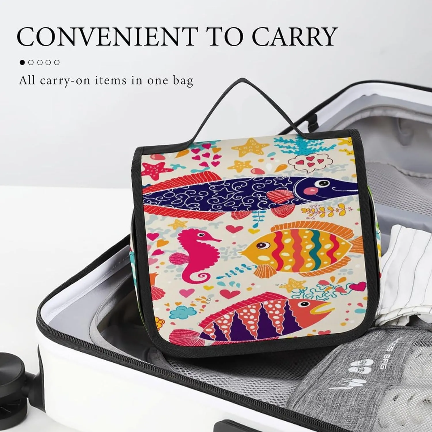 Women Hanging Toiletry Wash bag, Travel Cosmetic Storage Case Organizer