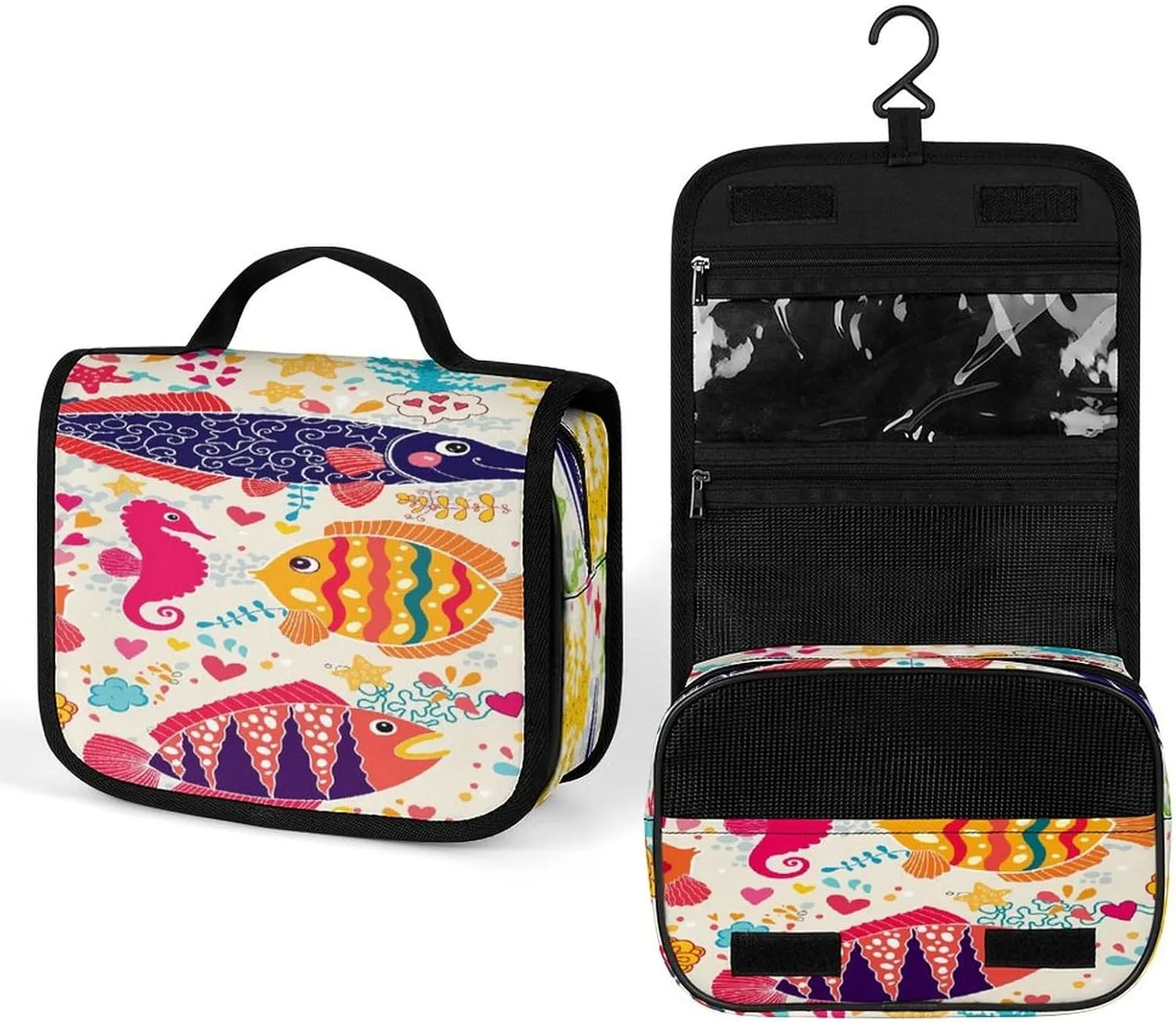 Women Hanging Toiletry Wash bag, Travel Cosmetic Storage Case Organizer