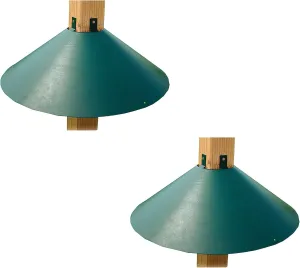 Woodlink Metal Wrap Around Bird House and Feeder Squirrel Baffle Guard for 4 x 4 Inch Pole Post (2 Pack)