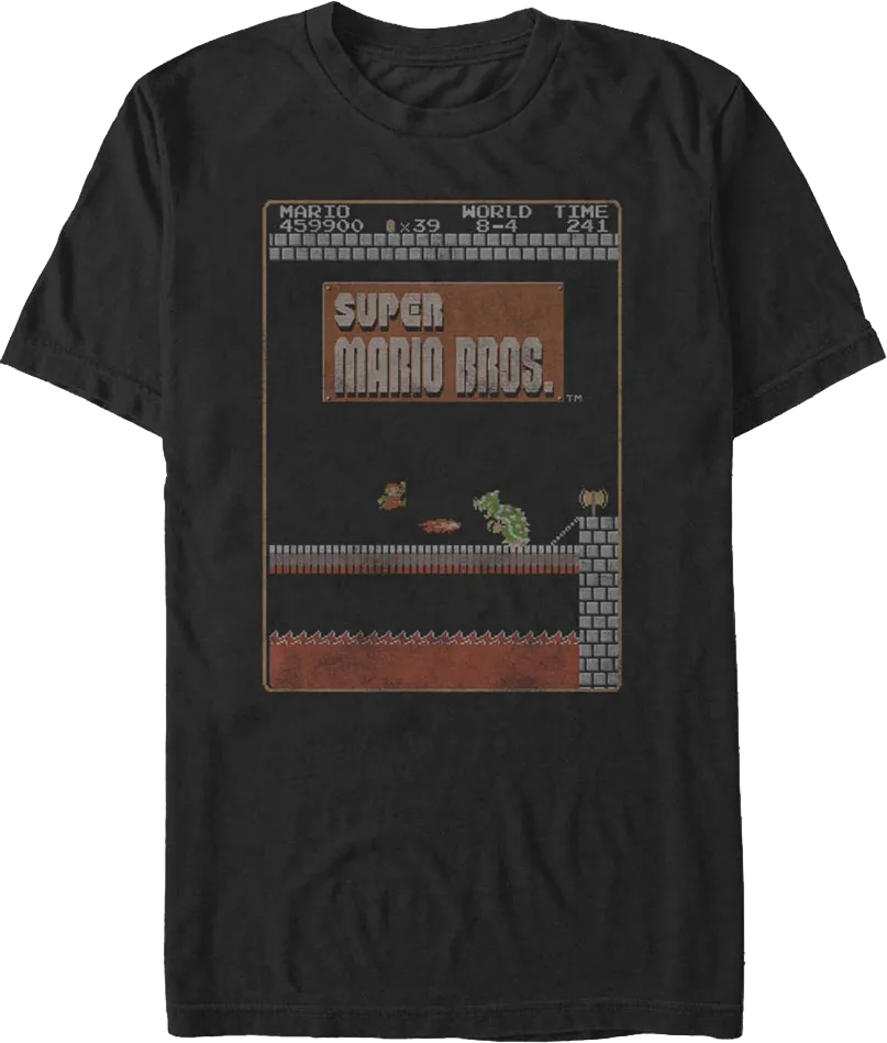 World 8-4 Super Mario Bros. T-Shirt