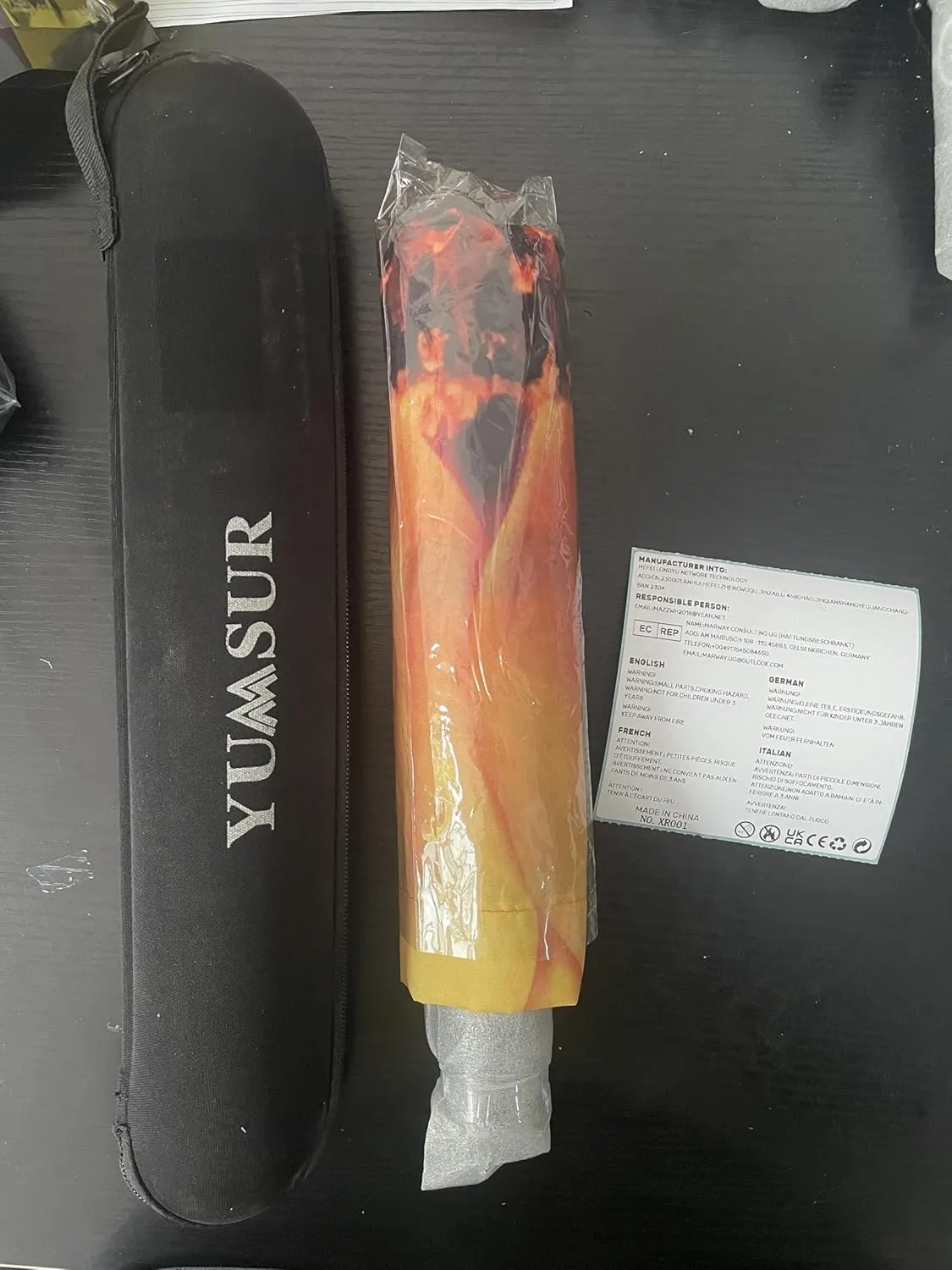 YumSur Compact Travel Umbrella - Windproof, Reinforced Canopy, Tested in 60mph Winds, Strong Reinforced Windproof Umbrella, One Touch Auto Open/Close for Men & Women