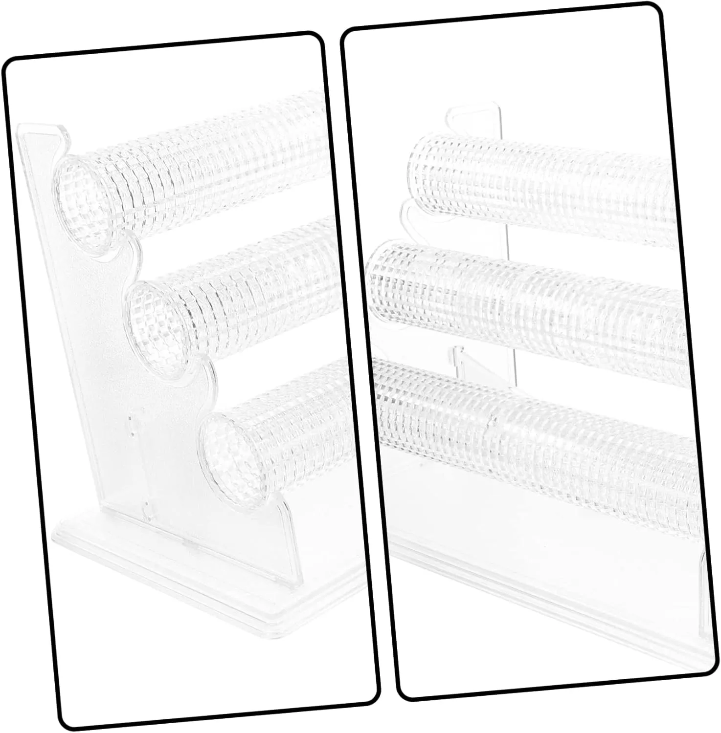 Zerodeko Bracelet Display Stand Organizer Multiple Layered Detachable Bracelet Holder Bracelets Display Hooks Jewelry Rack Stand Display Jewelry Bracelet Display Holders Pvc Transparent
