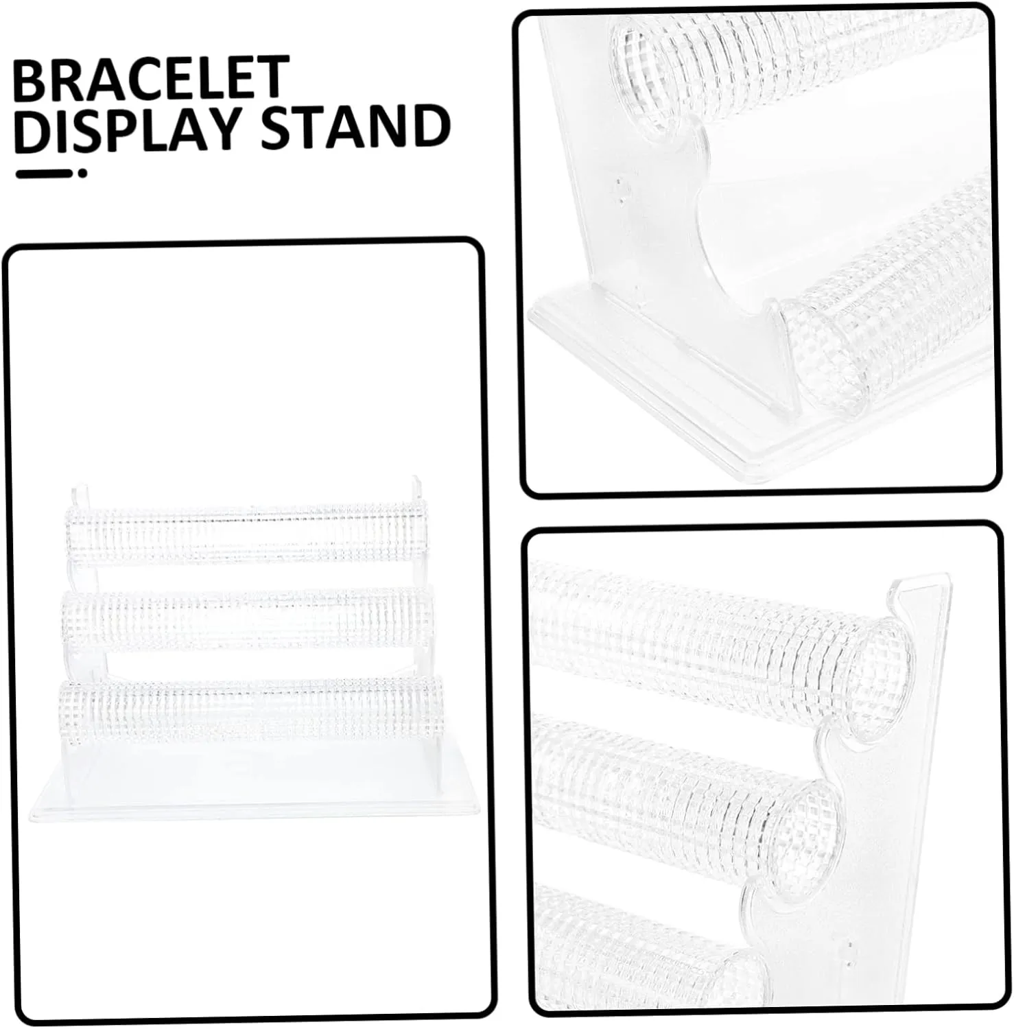 Zerodeko Bracelet Display Stand Organizer Multiple Layered Detachable Bracelet Holder Bracelets Display Hooks Jewelry Rack Stand Display Jewelry Bracelet Display Holders Pvc Transparent