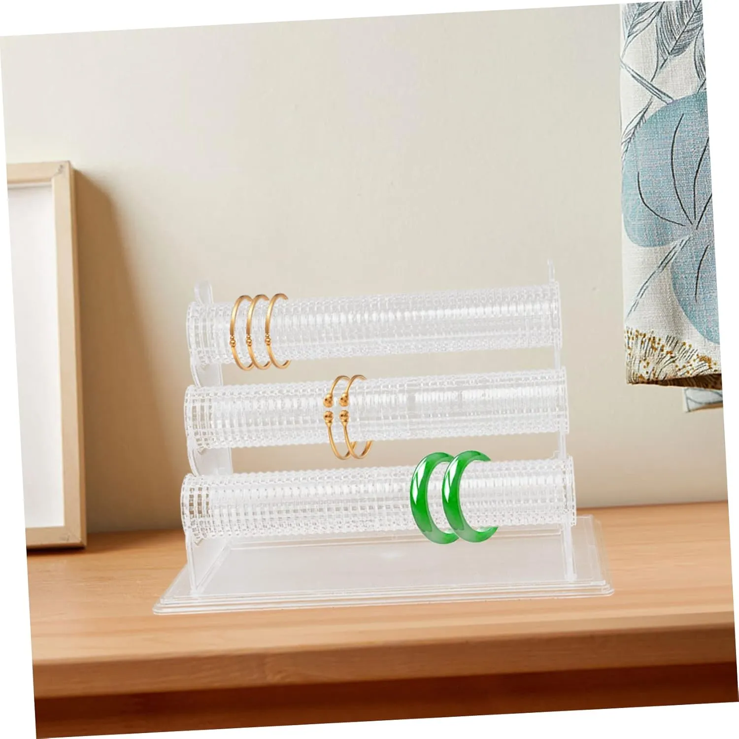 Zerodeko Bracelet Display Stand Organizer Multiple Layered Detachable Bracelet Holder Bracelets Display Hooks Jewelry Rack Stand Display Jewelry Bracelet Display Holders Pvc Transparent