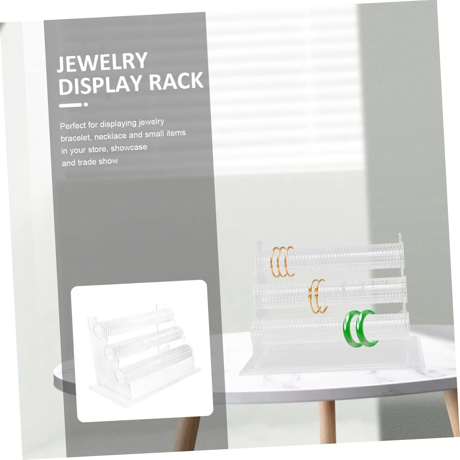 Zerodeko Bracelet Display Stand Organizer Multiple Layered Detachable Bracelet Holder Bracelets Display Hooks Jewelry Rack Stand Display Jewelry Bracelet Display Holders Pvc Transparent