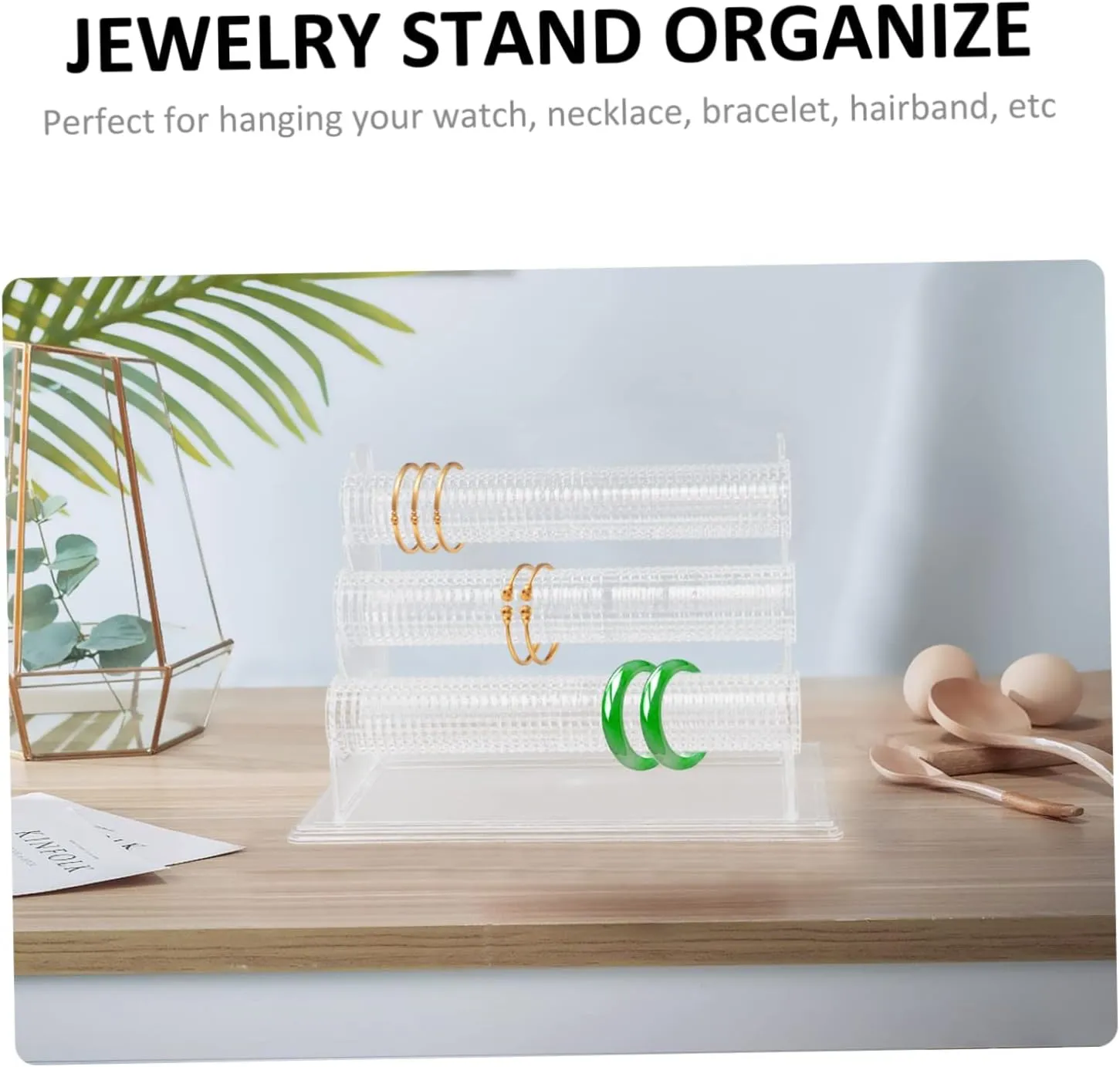 Zerodeko Bracelet Display Stand Organizer Multiple Layered Detachable Bracelet Holder Bracelets Display Hooks Jewelry Rack Stand Display Jewelry Bracelet Display Holders Pvc Transparent
