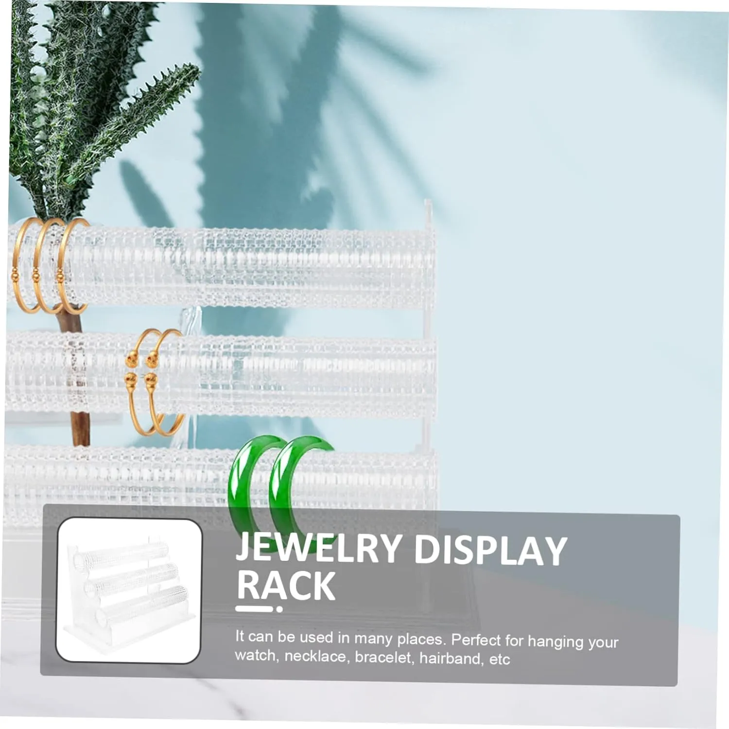 Zerodeko Bracelet Display Stand Organizer Multiple Layered Detachable Bracelet Holder Bracelets Display Hooks Jewelry Rack Stand Display Jewelry Bracelet Display Holders Pvc Transparent