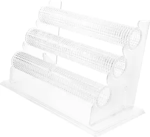 Zerodeko Bracelet Display Stand Organizer Multiple Layered Detachable Bracelet Holder Bracelets Display Hooks Jewelry Rack Stand Display Jewelry Bracelet Display Holders Pvc Transparent