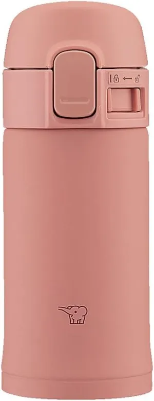 Zojirushi SM-PD20-PM Zojirushi Water Bottle, One-Touch, Stainless Steel Mug, 0.2 L., Terracotta