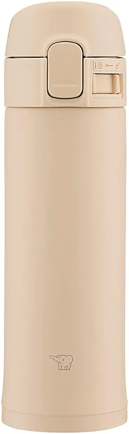 Zojirushi SM-PD30-CM Zojirushi Water Bottle, One-Touch Stainless Steel Mug, 0.3 L., Beige
