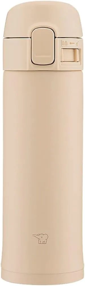 Zojirushi SM-PD30-CM Zojirushi Water Bottle, One-Touch Stainless Steel Mug, 0.3 L., Beige