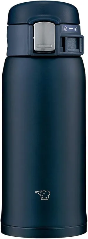 Zojirushi SM-SF36-AD Water Bottle, Direct Drinking [One-touch Open] Stainless Steel Mug, 12.2 fl oz (360 ml), Navy