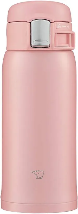 Zojirushi SM-SF36-PA Water Bottle, Direct Drinking [One-touch Open] Stainless Steel Mug, 12.2 fl oz (360 ml), Pink